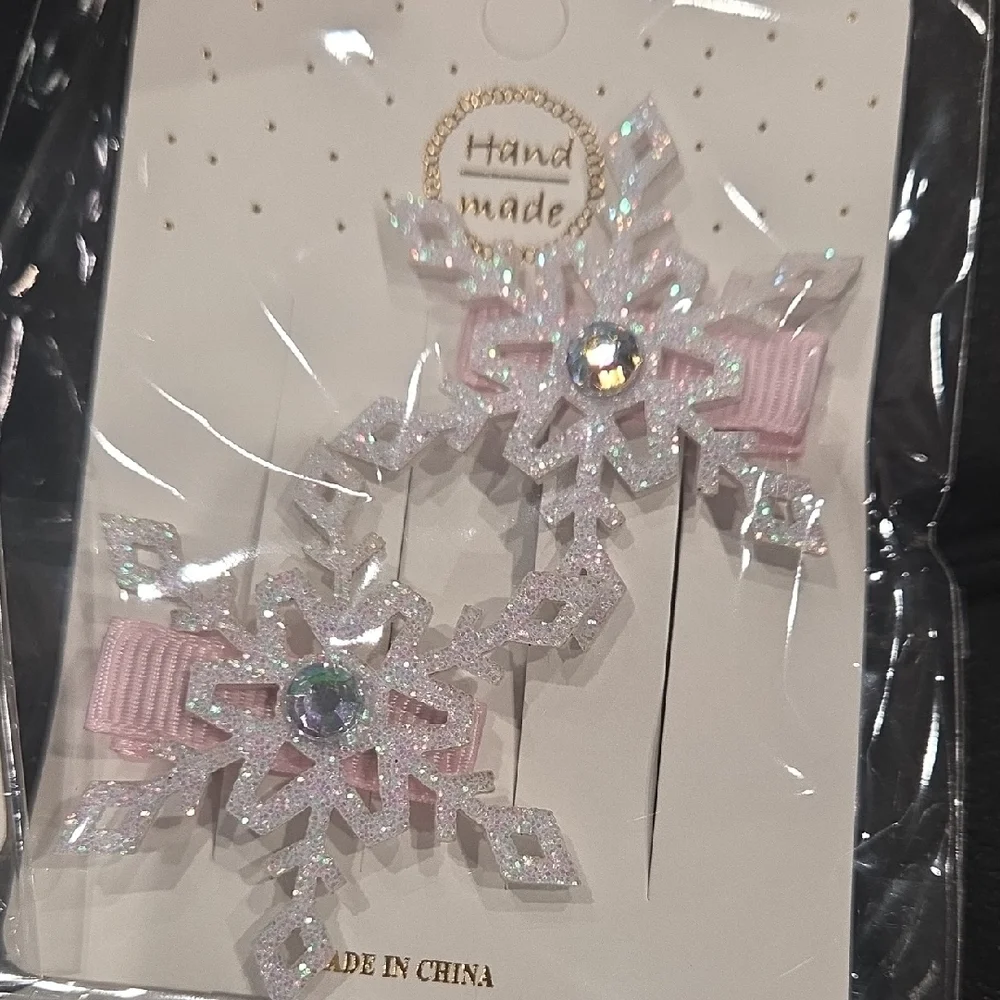 30 Pcs Sparkly Snowflake Hair Clips - Picture 10 of 12
